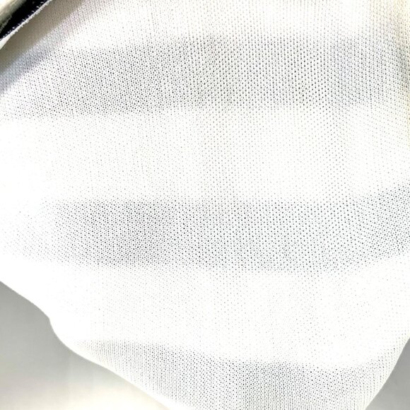 Gilli Striped Midi Dress Size L Navy Blue White Tie Waist Lined Short Sleeve - Picture 6 of 9